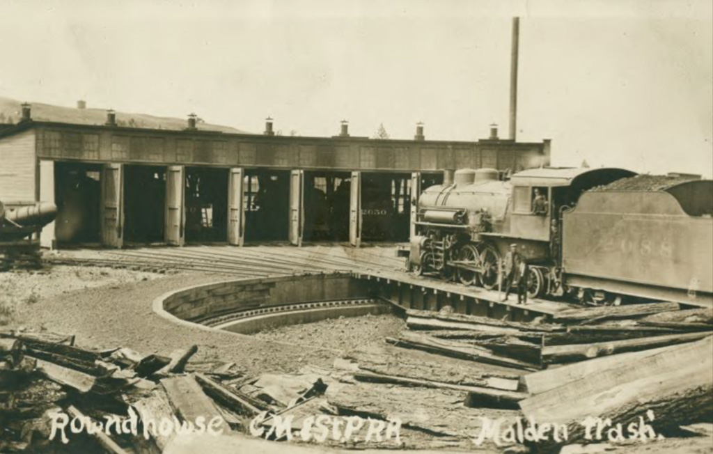 18 – Malden railroad roundhouse c. 1910